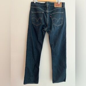 LEVI’S Original 501 Straight Leg Button Fly Men's Jeans Dark Wash 100% Cotton